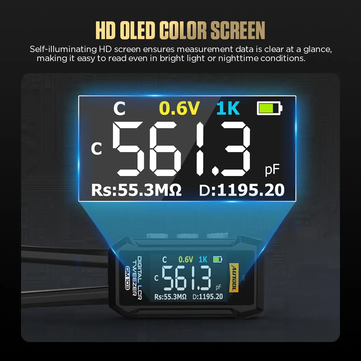 AUTOOL DM103 rechargeable lithium battery