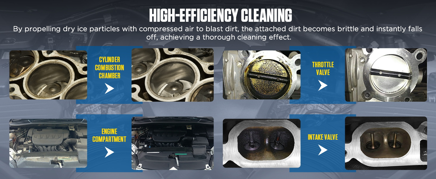 AUTOOL HTS709 Dry Ice Blaster for GDI Engine Carbon Cleaning
