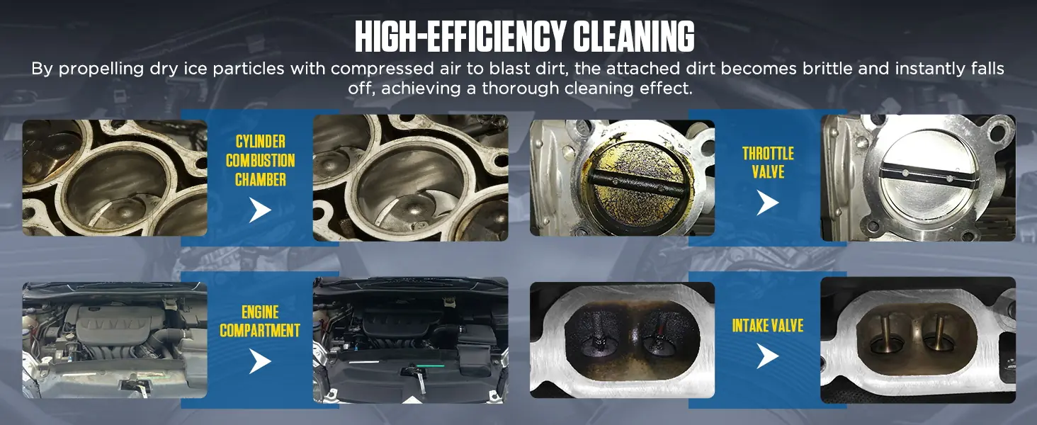 AUTOOL HTS709 Dry Ice Blaster for GDI Engine Carbon Cleaning