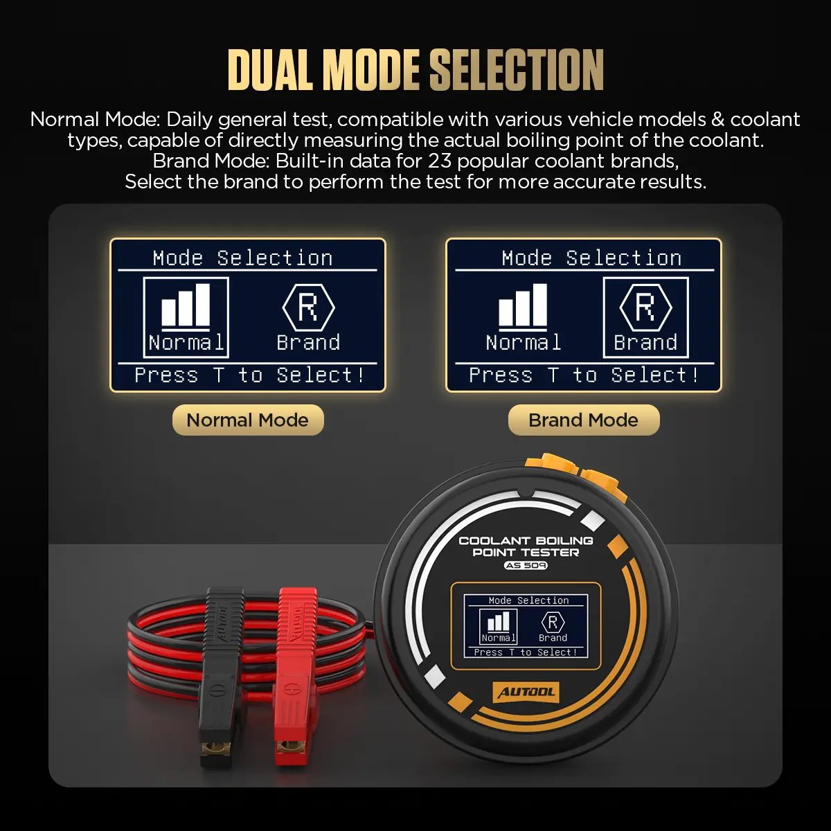 AUTOOL AS509 dual mode selection normal mode and brand mode
