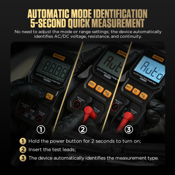 AUTOOL DM202 Mini Digital Multimeter NCV Tester Ture-RMS 4000 Counts