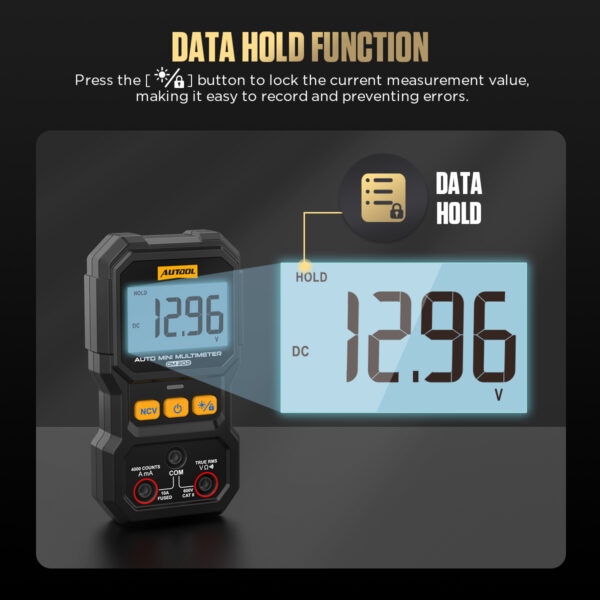 AUTOOL DM202 Mini Digital Multimeter NCV Tester Ture-RMS 4000 Counts