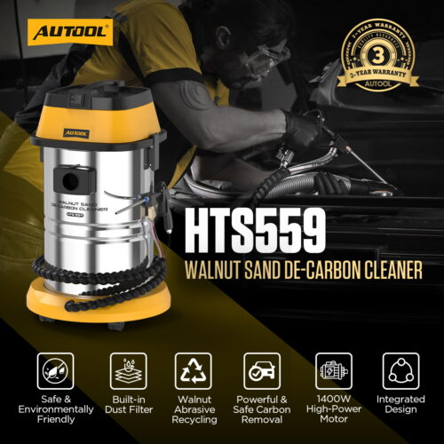 AUTOOL HTS559 walnut sand engine carbon cleaner for intake valve service