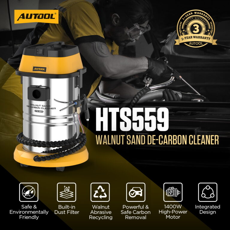 AUTOOL HTS559 walnut sand engine carbon cleaner for intake valve service