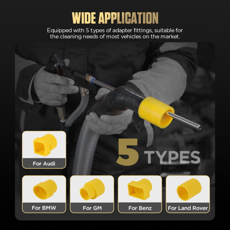 AUTOOL HTS559 walnut blaster with five adapter types for multiple vehicle brands