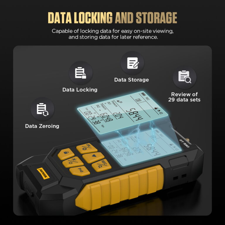 AUTOOL PT530 data locking storage zeroing and review functions