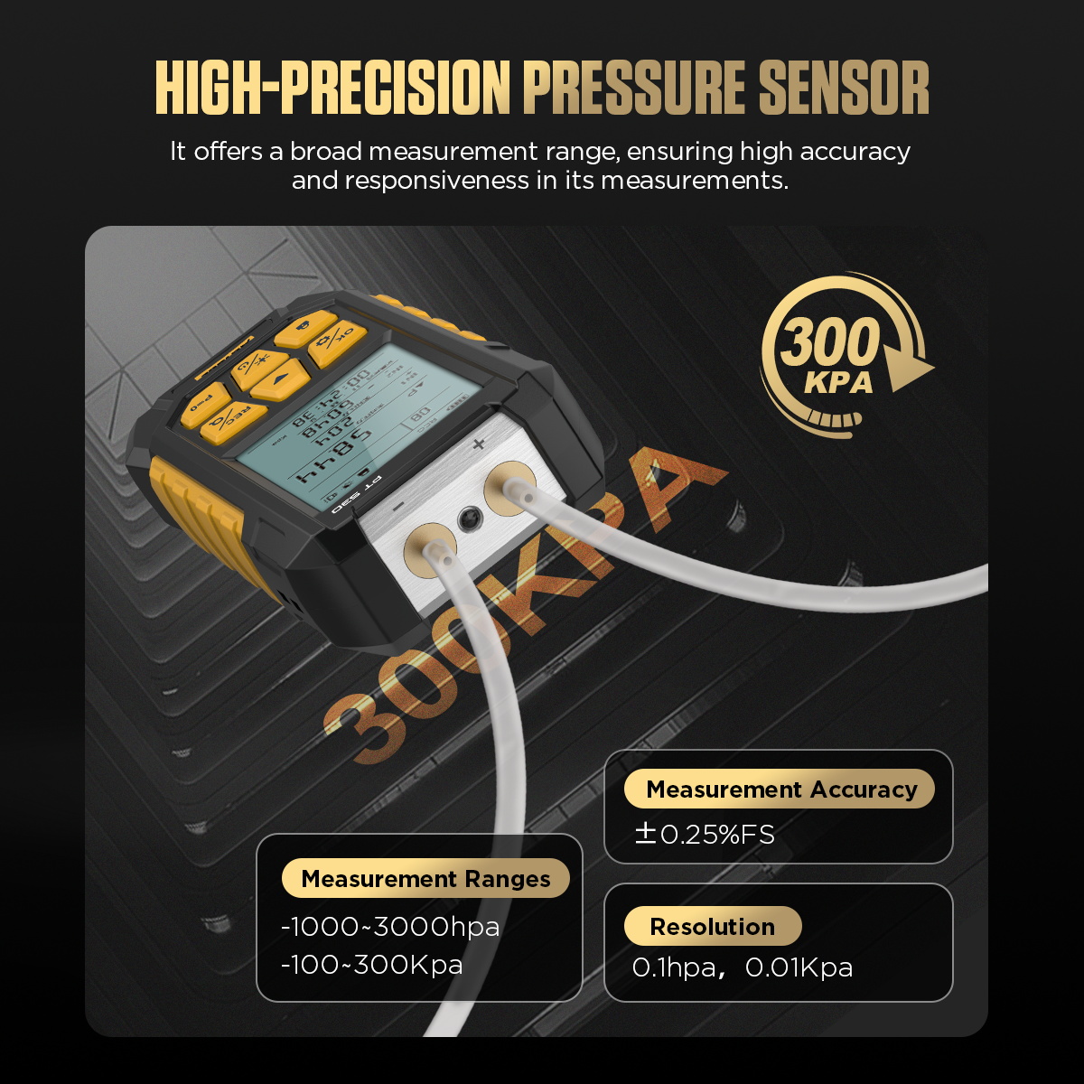 AUTOOL PT530 high precision sensor and measurement range image