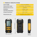 AUTOOL PT530 digital manometer specifications dimensions and measurement range