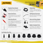 AUTOOL SDT205S smoke leak detector accessories adapters and rubber plugs