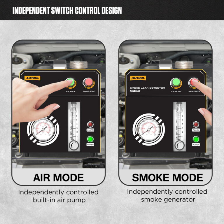 AUTOOL SDT205S independent air mode and smoke mode controls