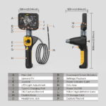 AUTOOL SVB308 borescope parts and control buttons diagram
