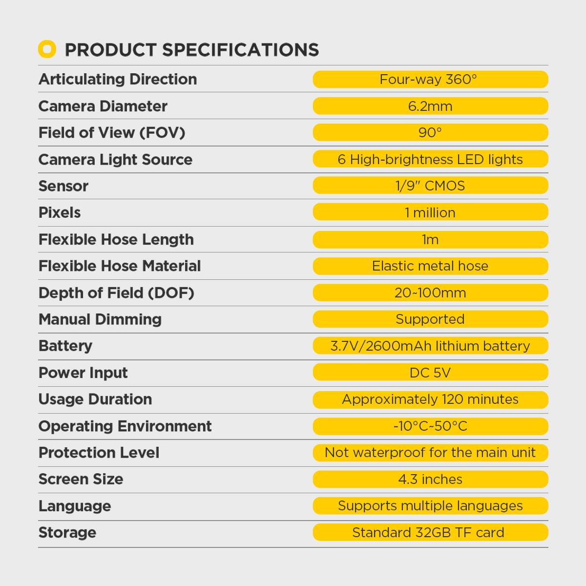 AUTOOL SVB308 product specification image