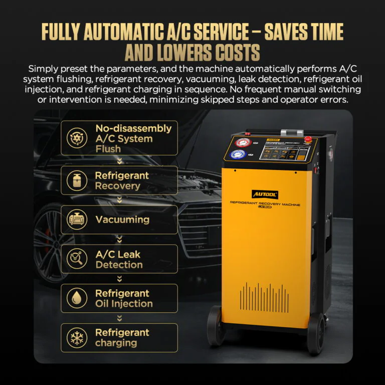 에어컨 냉매 회수 및 충전 장비3 AUTOOL LM806 R134a A/C Service Workstation