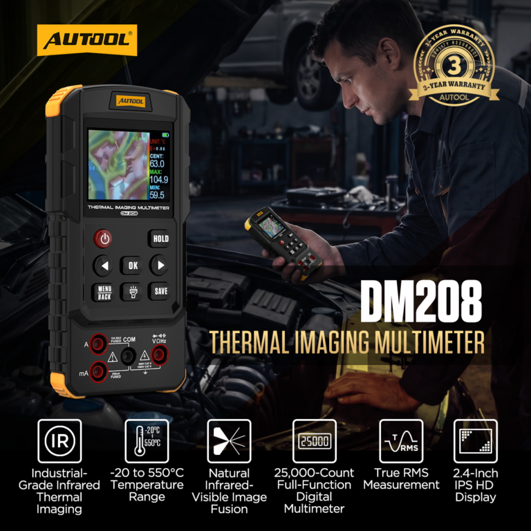 AUTOOL DM208 True RMS Digital Multimeter with Thermal Imaging