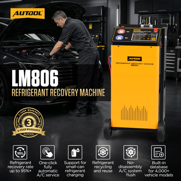 AUTOOL LM806 Fully Automatic Refrigerant Recovery Machine1 AUTOOL LM806 R134a A/C Service Workstation