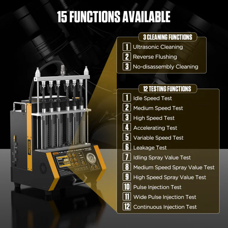 FUEL INJECTOR CLEANER &TESTER3 AUTOOL FN606 6-Cylinder GDI/EFI/FSI Fuel Injector Cleaner and Tester