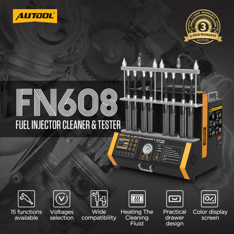 AUTOOL FN608 8-Cylinder Twin-Pump GDI/EFI/FSI Fuel Injector Cleaner and Tester