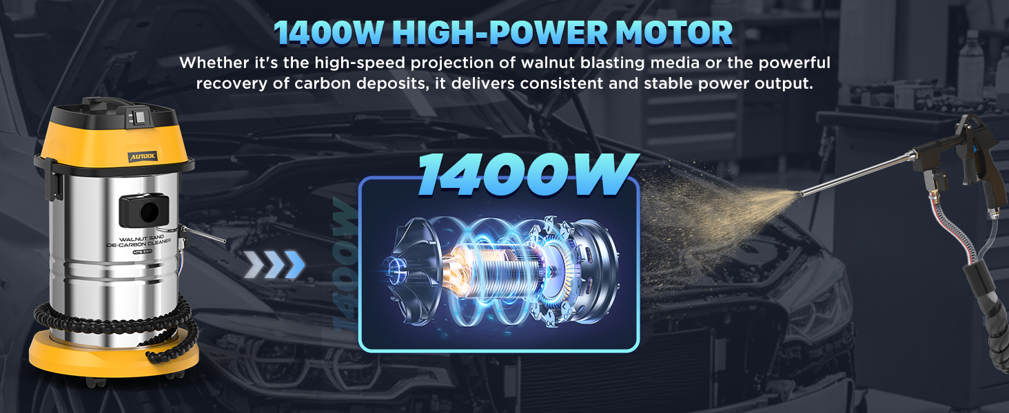 AUTOOL HTS559 1400W machine system and vacuum recovery overview