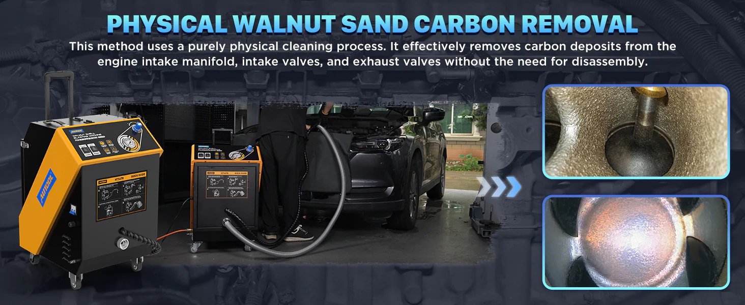 AUTOOL HTS678 physical walnut shell carbon cleaning process