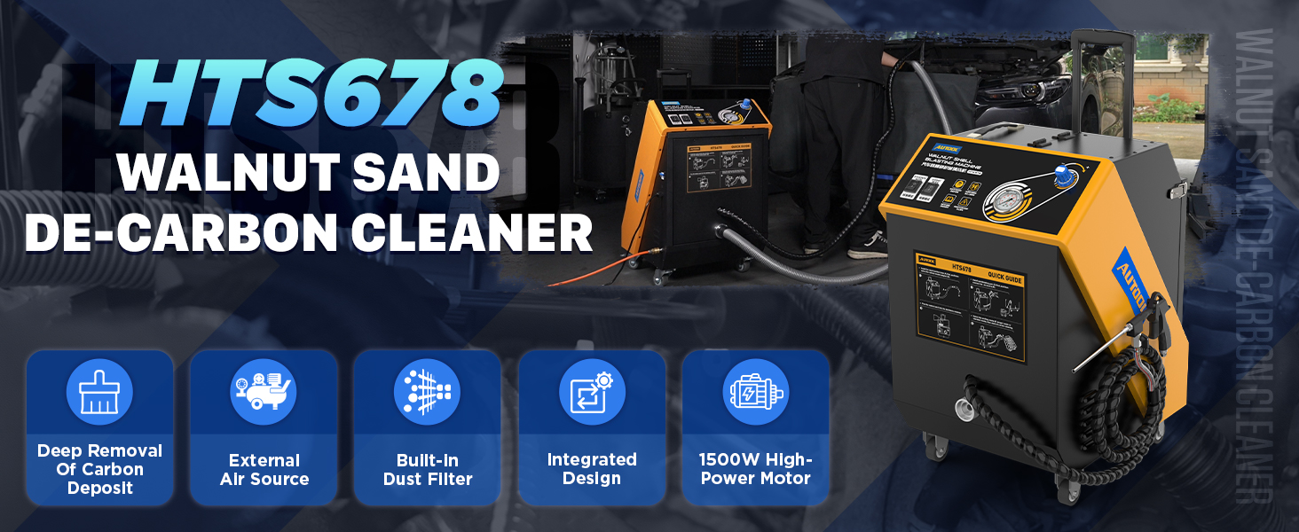 AUTOOL HTS678 walnut shell carbon cleaning machine overview