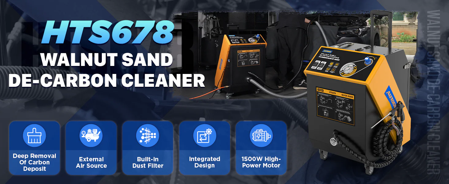 AUTOOL HTS678 walnut shell carbon cleaning machine overview