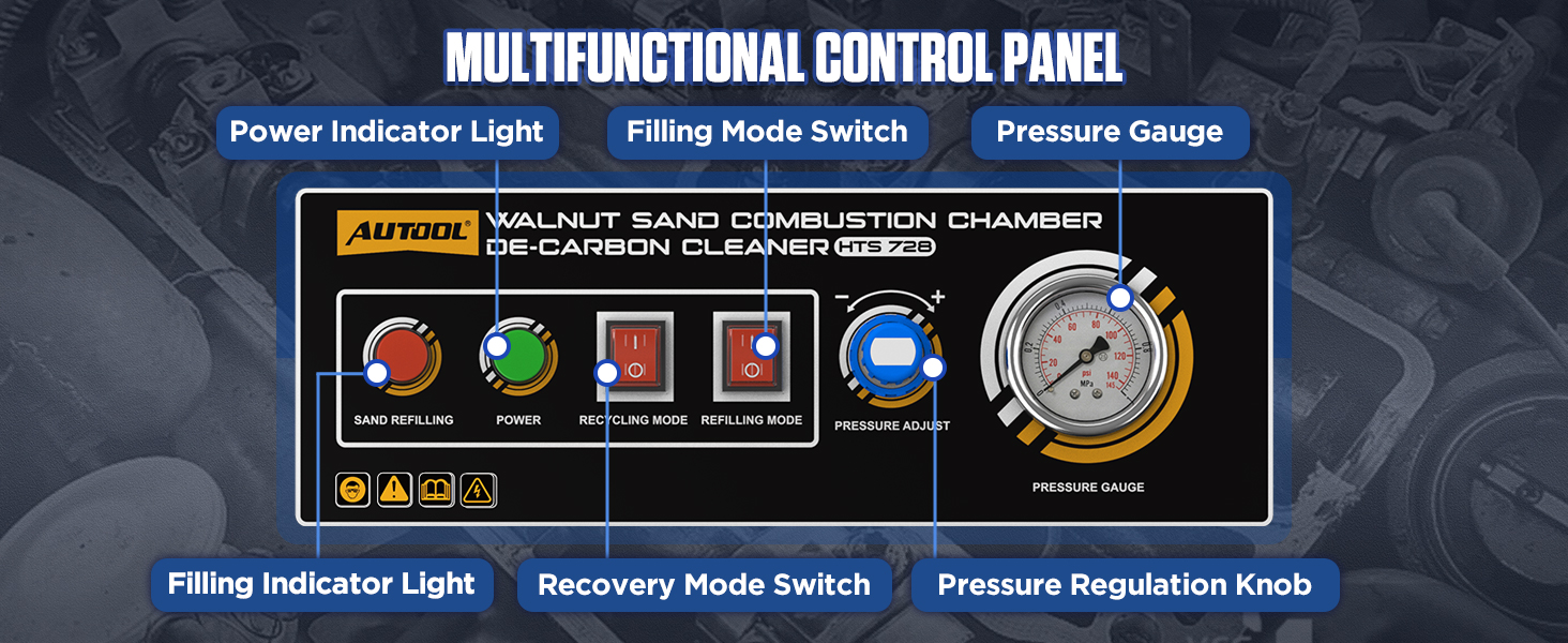 AUTOOL HTS728 multifunction control panel
