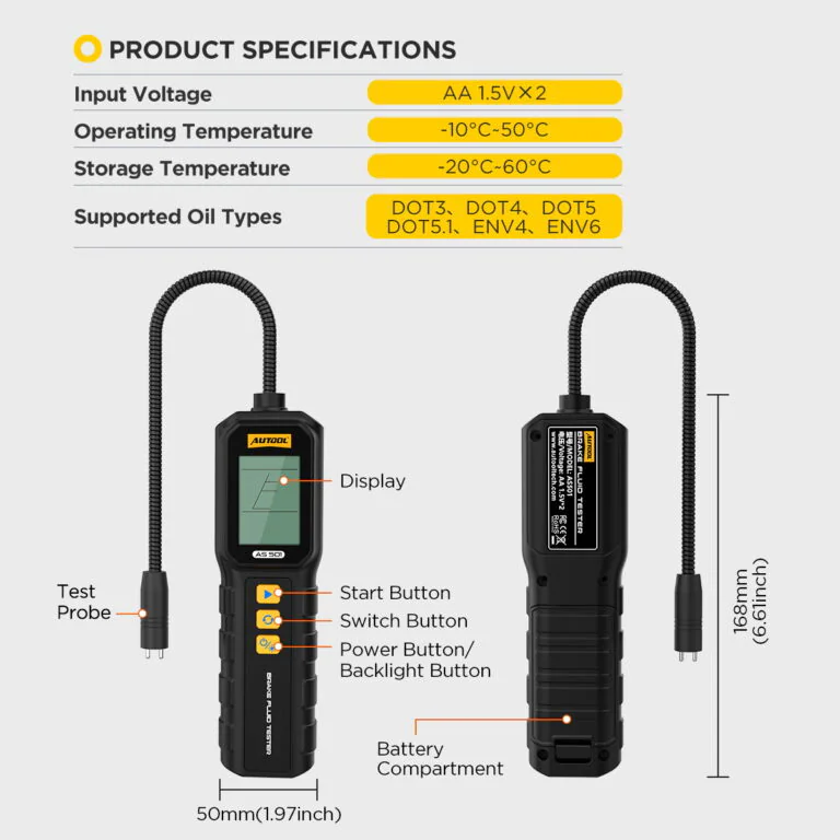 AUTOOL AS501 Brake Fluid Moisture Tester
