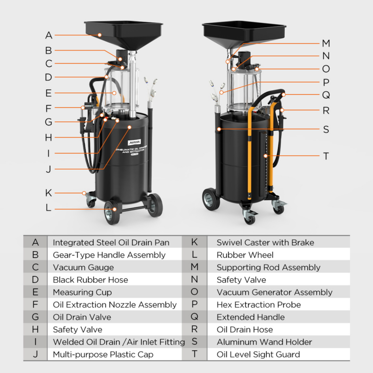AUTOOL OD750 Pneumatic Oil Drainer and Extractor