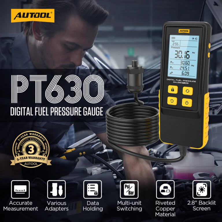 AUTOOL PT630 Digital Fuel Pressure Gauge-2 AUTOOL PT630 Dijital Yakıt Basınç Göstergesi