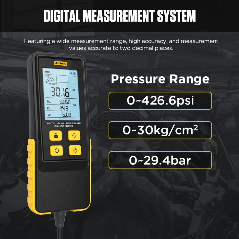 AUTOOL PT630 Digital Fuel Pressure Gauge-4 AUTOOL PT630 Dijital Yakıt Basınç Göstergesi