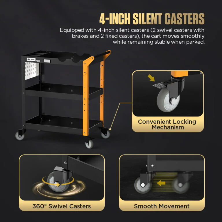 AUTOOL T32 Three-Tier Workshop Tool Cart