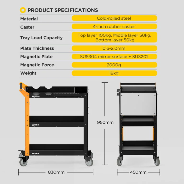 AUTOOL T32 Three-Tier Workshop Tool Cart