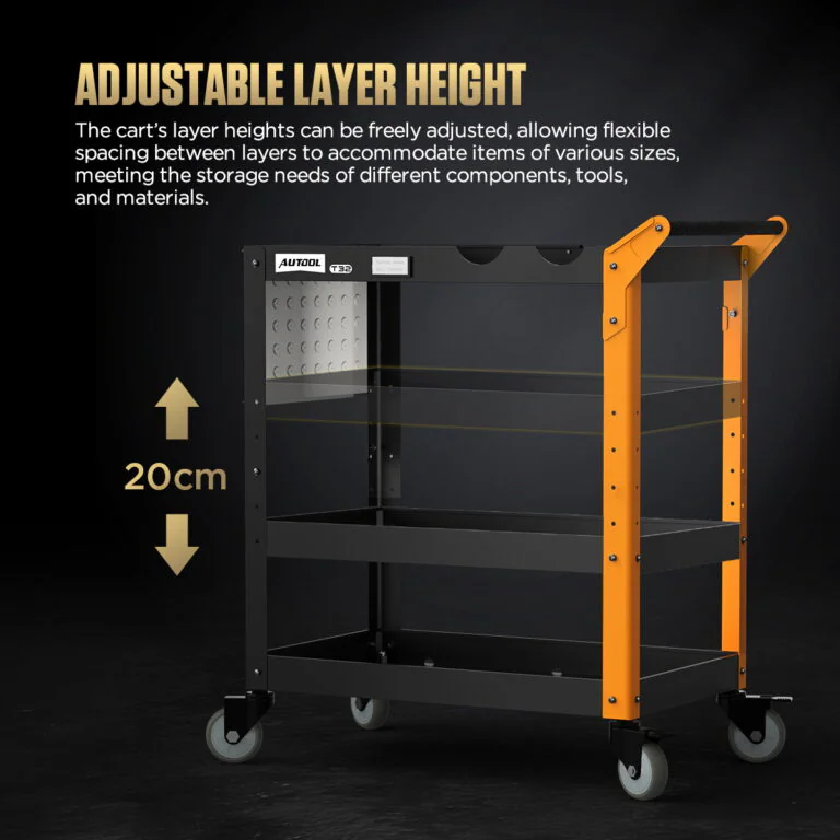 AUTOOL T32 Three-Tier Workshop Tool Cart