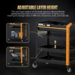 AUTOOL T33 Three-Tier Workshop Tool Cart with Drawer