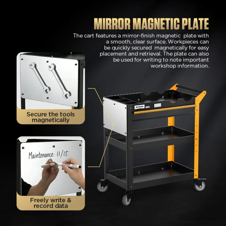 AUTOOL T33 Three-Tier Workshop Tool Cart with Drawer