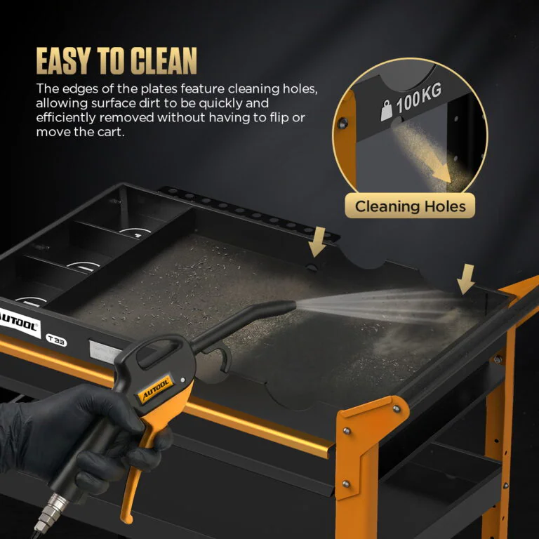 AUTOOL T33 Three-Tier Workshop Tool Cart with Drawer