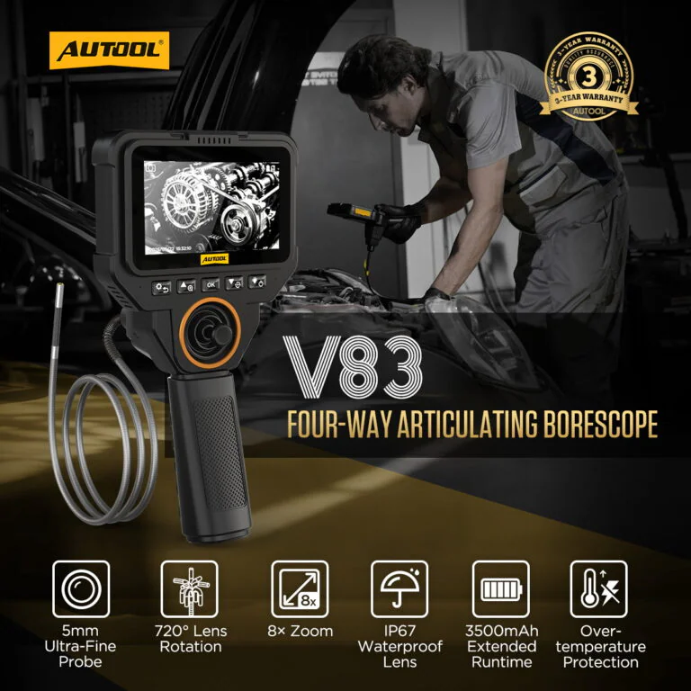 AUTOOL V83 5 mm Four-Way Articulating Borescope