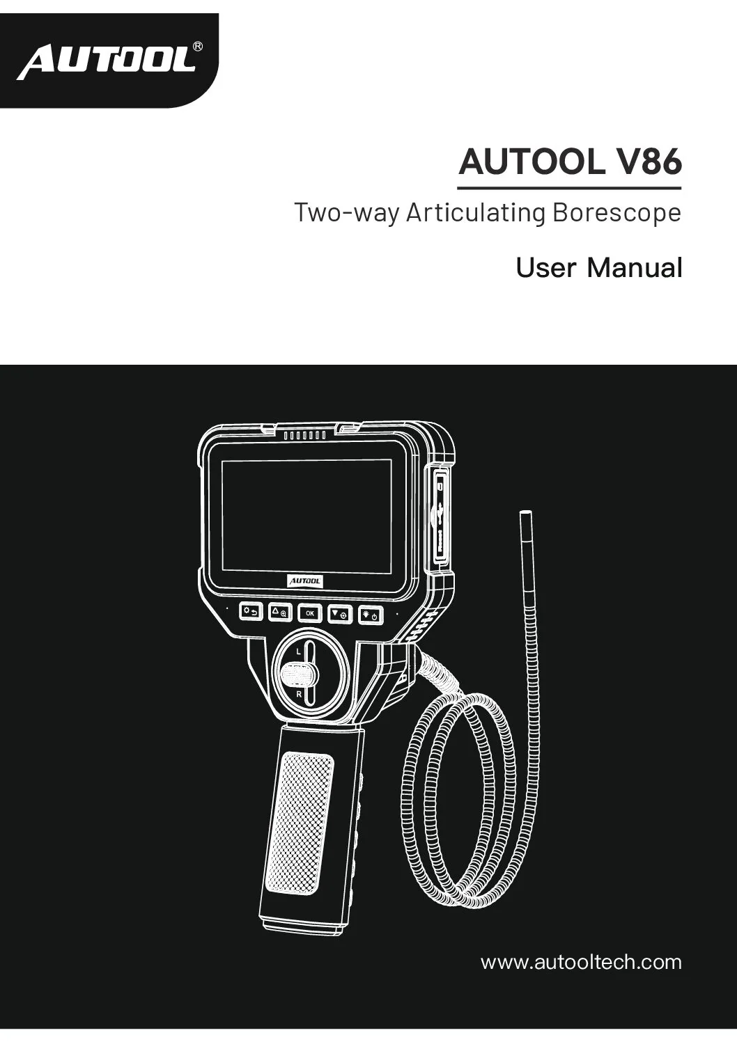 AUTOOL V86 Handbuch und Einrichtungsanleitungen umfassen