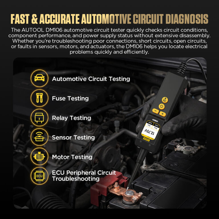 AUTOOL DM106 6-72V Automotive Circuit Tester