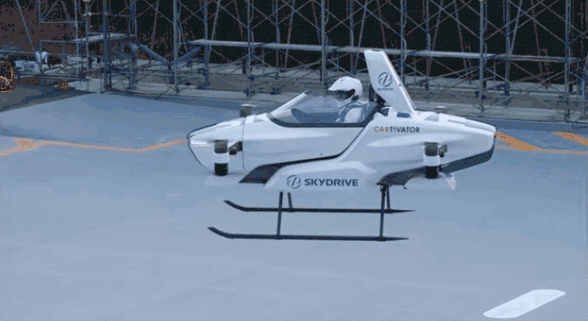 SkyDrive flying car test image