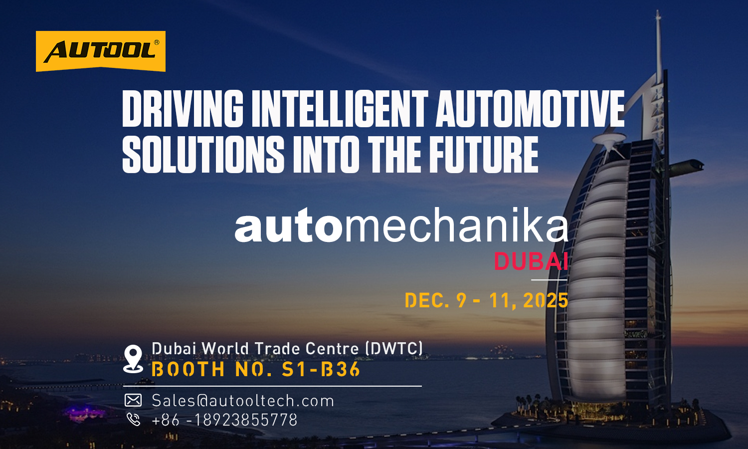 AUTOOL Automechanika Dubai 2025 exhibition announcement