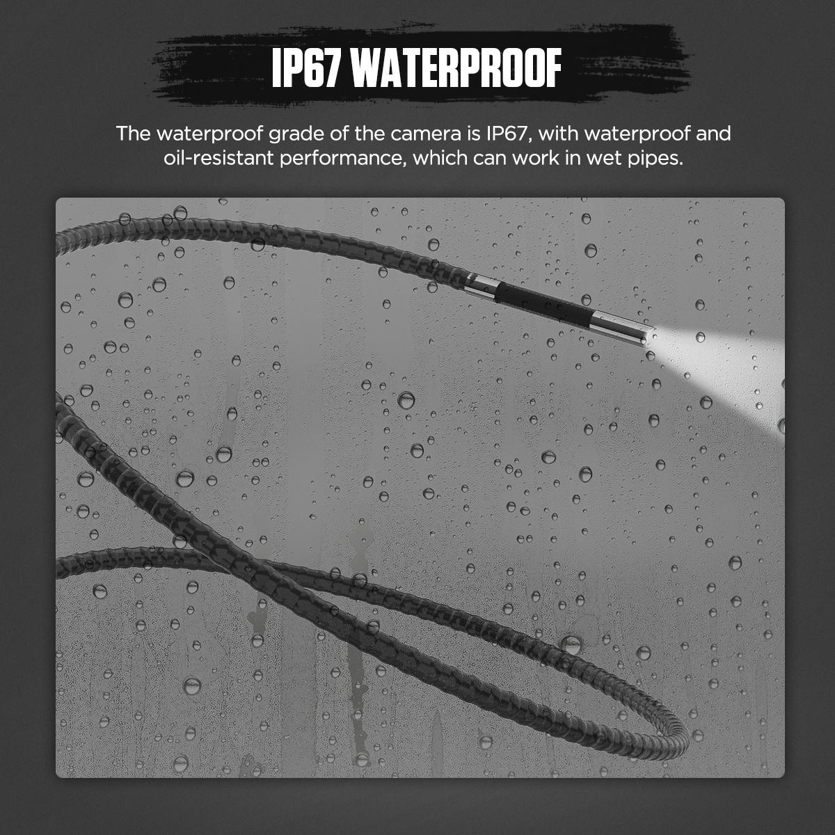 AUTOOL SVB302 IP67 waterproof and oil resistant camera probe for wet pipe inspection