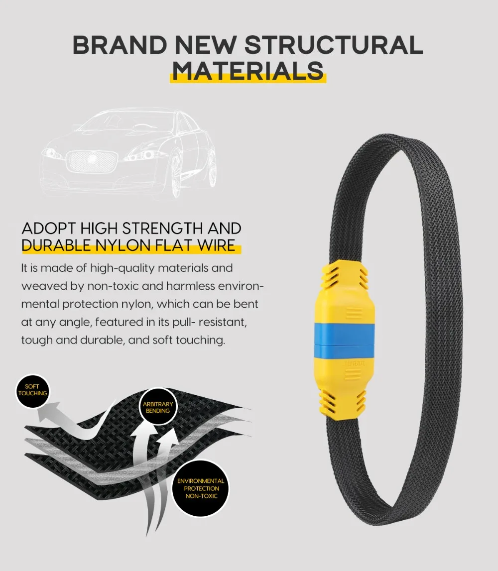 AUTOOL OBD2 extension cable nylon braided structural material