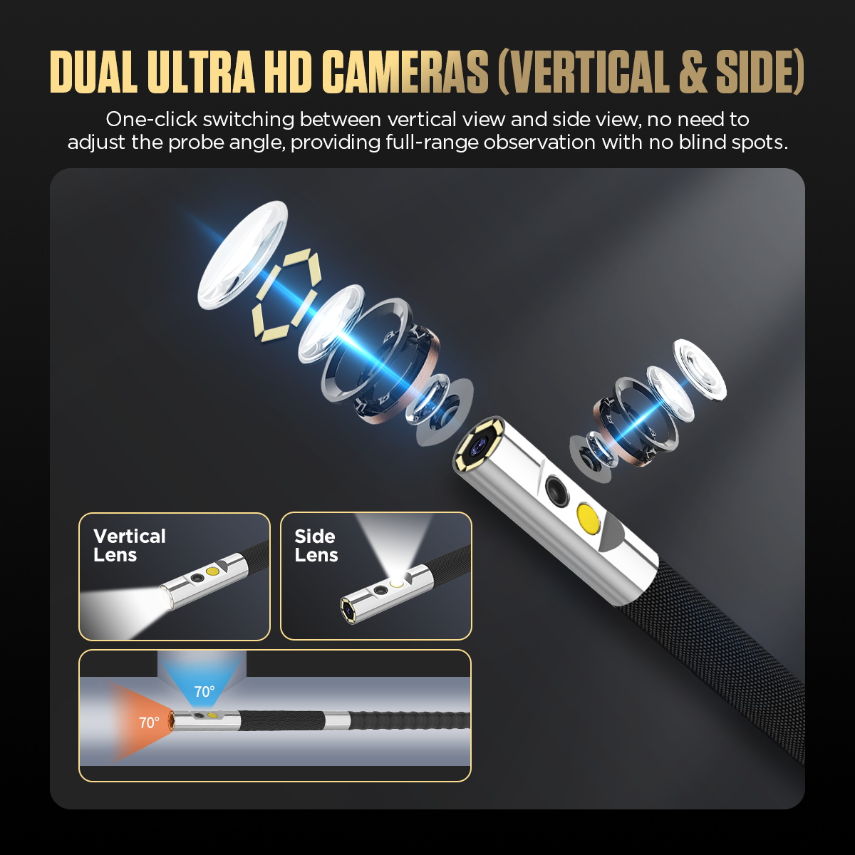 AUTOOL SVB403 front and side dual camera image