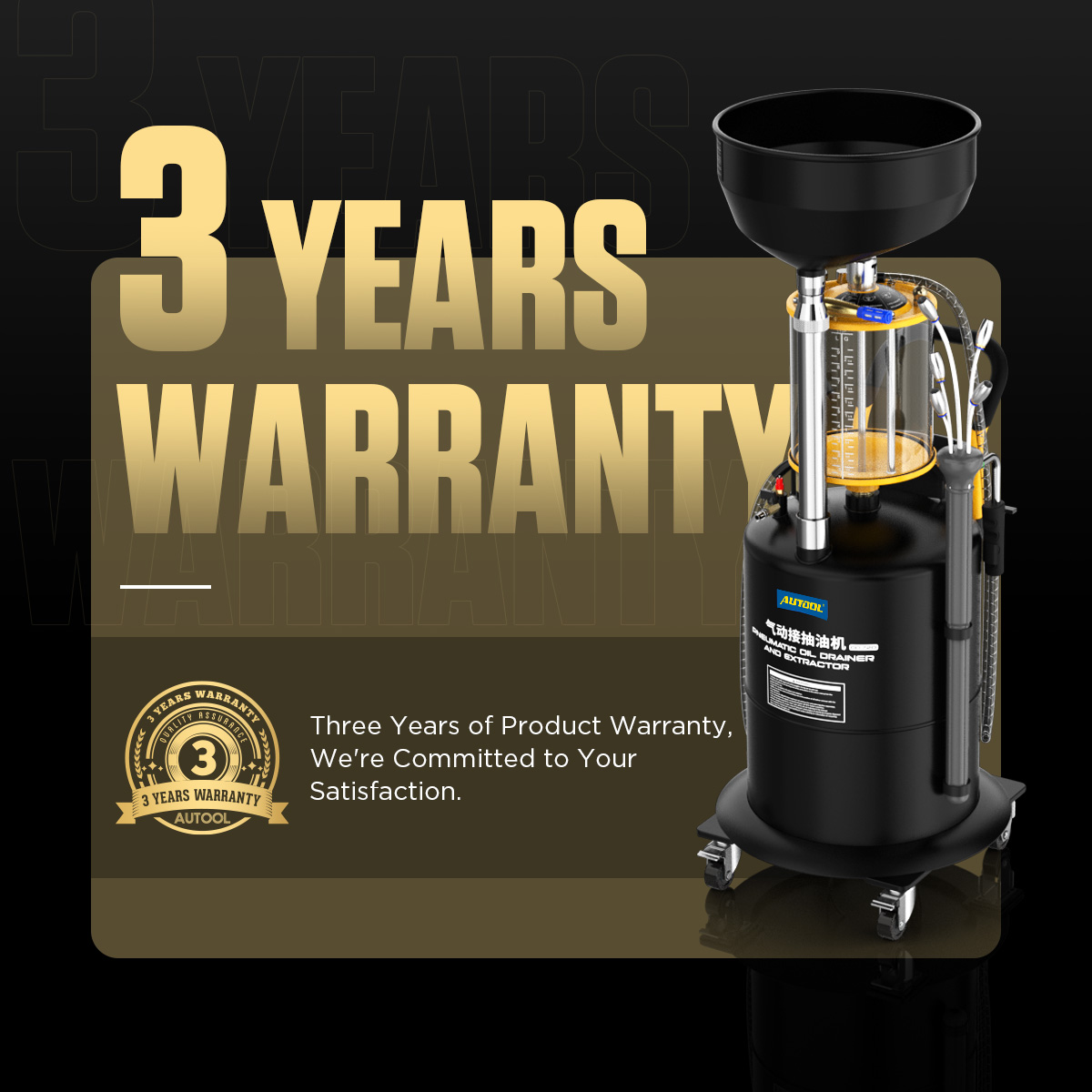 AUTOOL OD720 pneumatic oil drainer and extractor three years warranty image