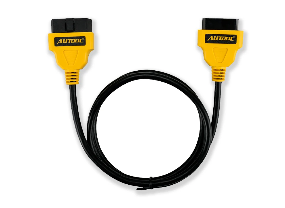 AUTOOL OBD2 extension connector cable with male and female OBD2 ends