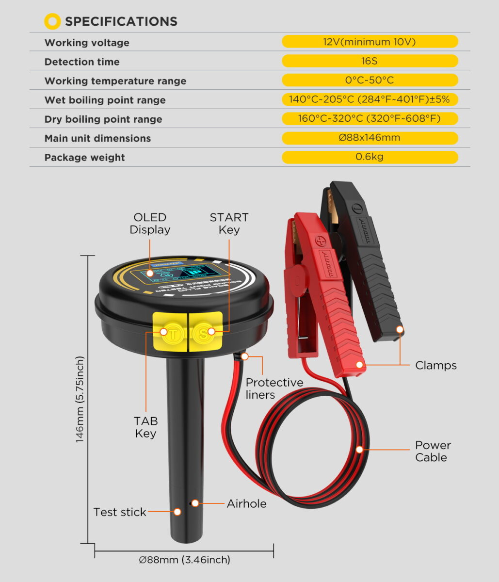 AUTOOL AS506 specifications structure dimensions and parts diagram