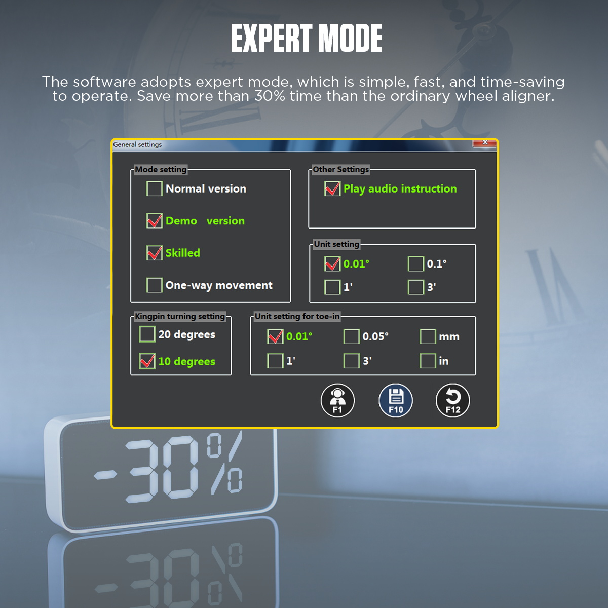 AUTOOL XC505 expert mode software interface