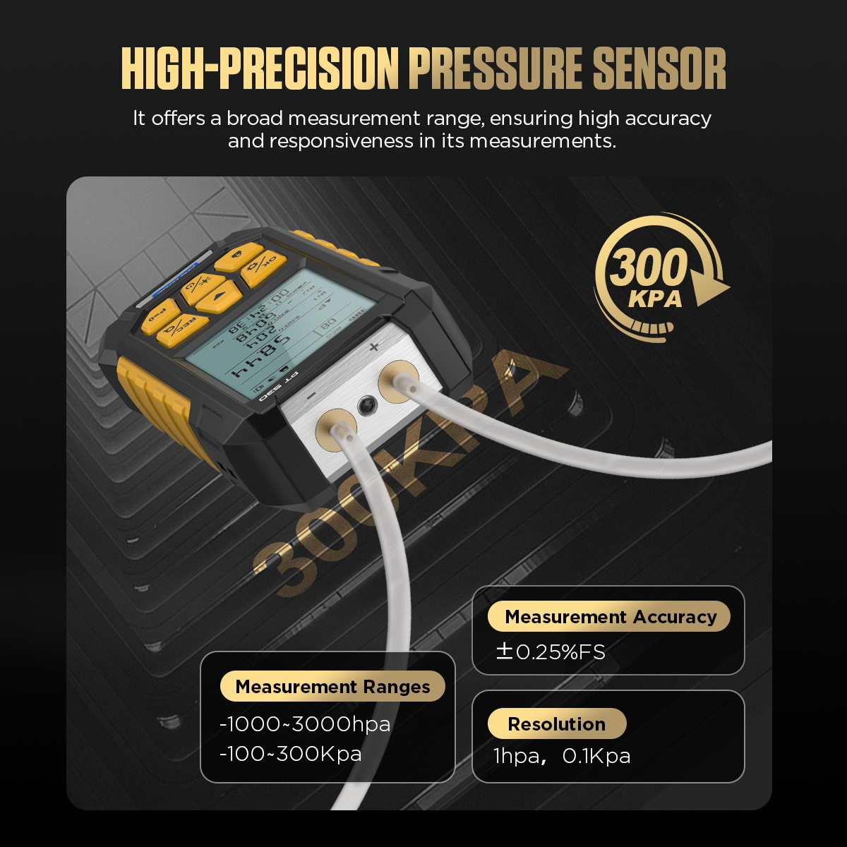AUTOOL PT530 high precision sensor and measurement range image