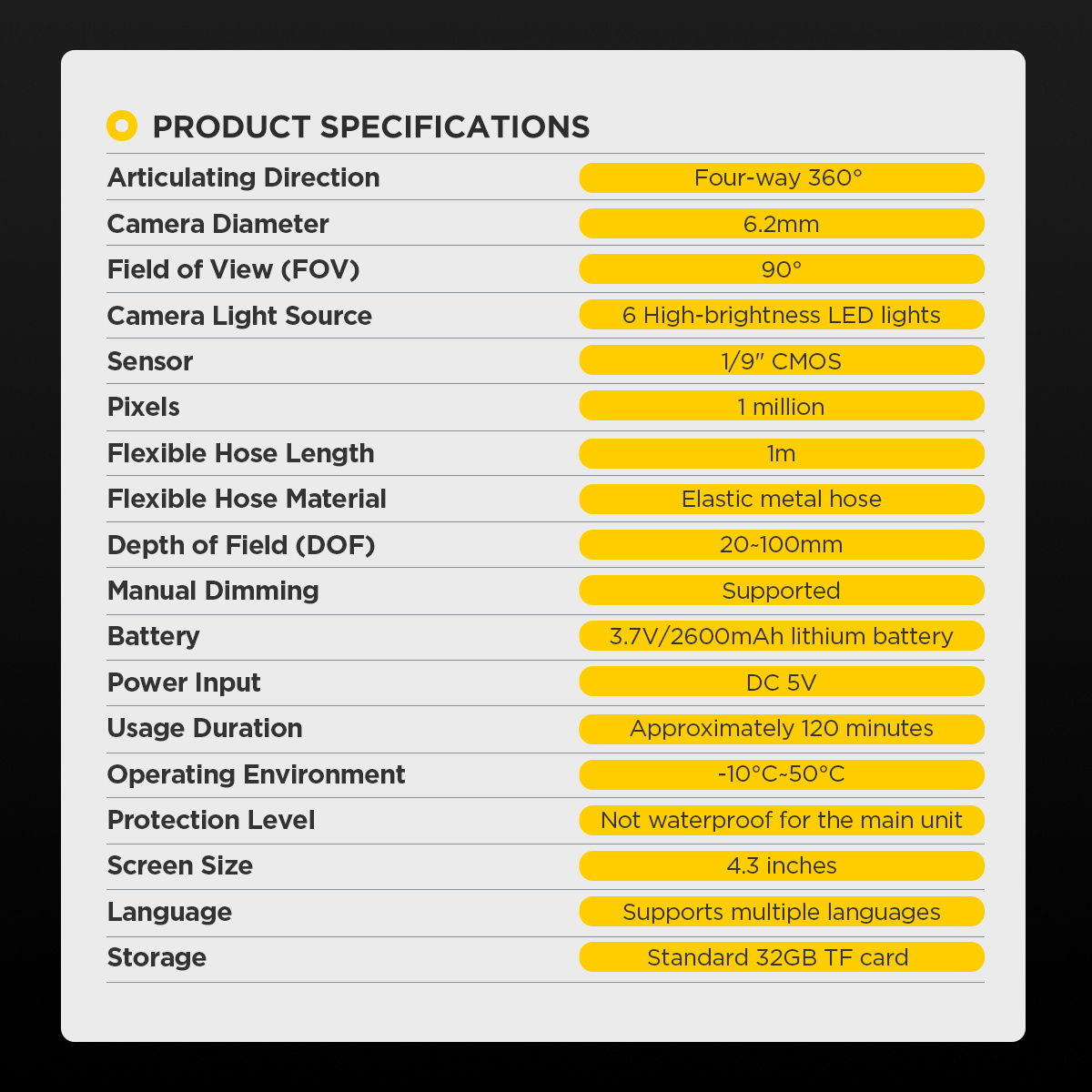AUTOOL SVB308 product specification image